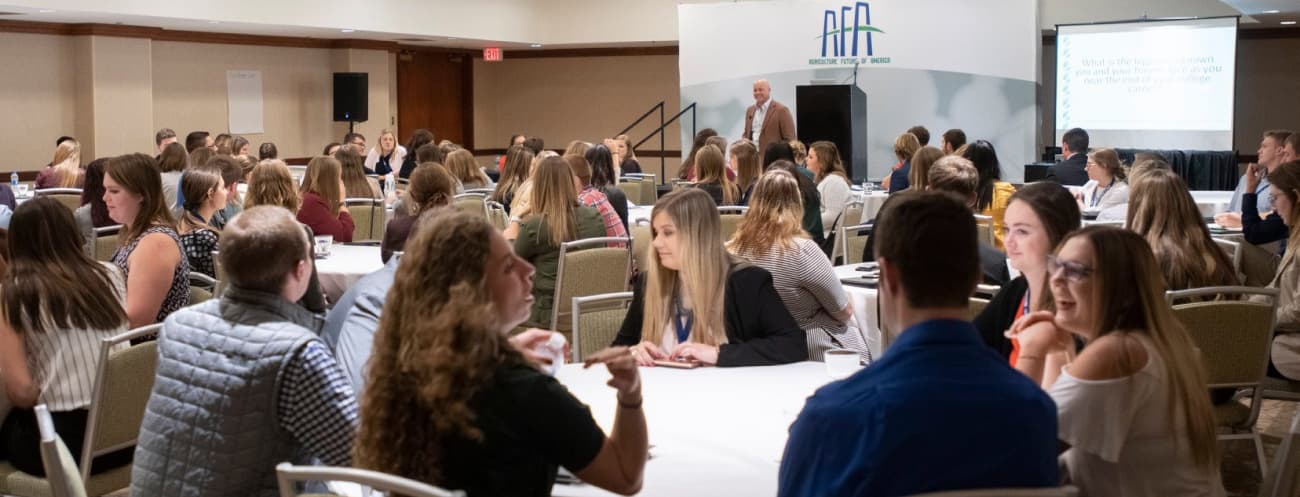 Students listening to speaker